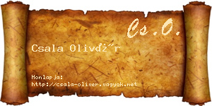 Csala Olivér névjegykártya
