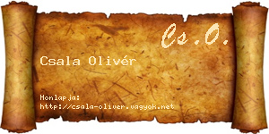 Csala Olivér névjegykártya