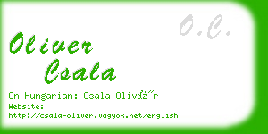 oliver csala business card
